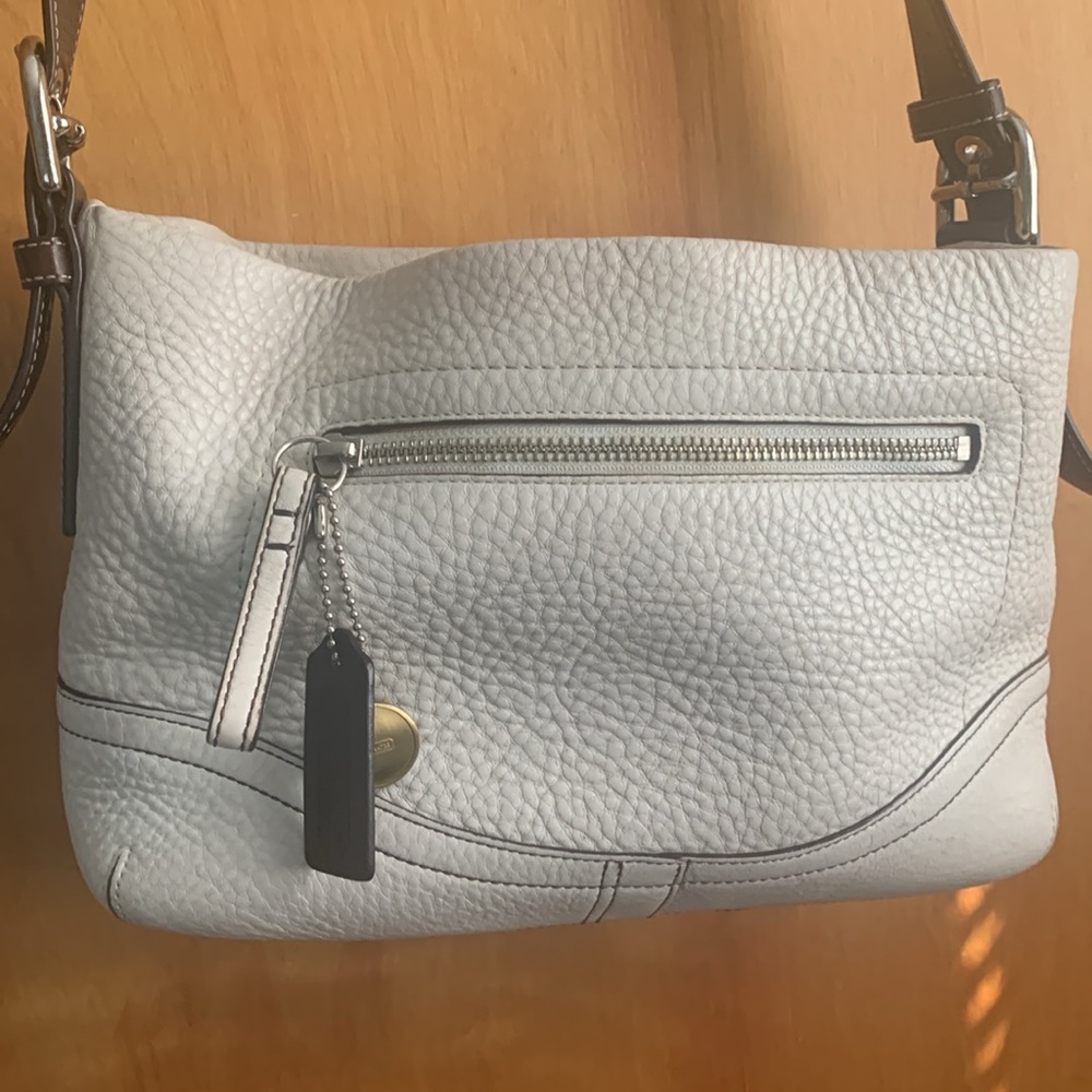 Genuine Leather Pebble Coach Handbag